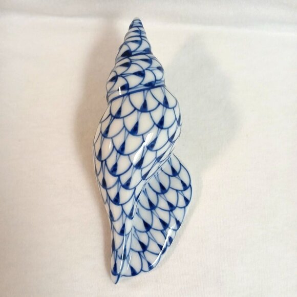 Vintage Herend Style Andrea Sadek Blue White Porcelain Starfish & Seashell - Picture 4 of 6